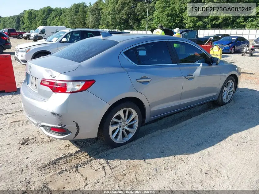 2016 Acura Ilx Premium Package/Technology Plus Package VIN: 19UDE2F73GA005248 Lot: 45563009