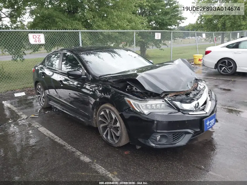 2016 Acura Ilx Premium A-Spec Packages/Technology Plus A-Spec Packages VIN: 19UDE2F89GA014674 Lot: 45594026