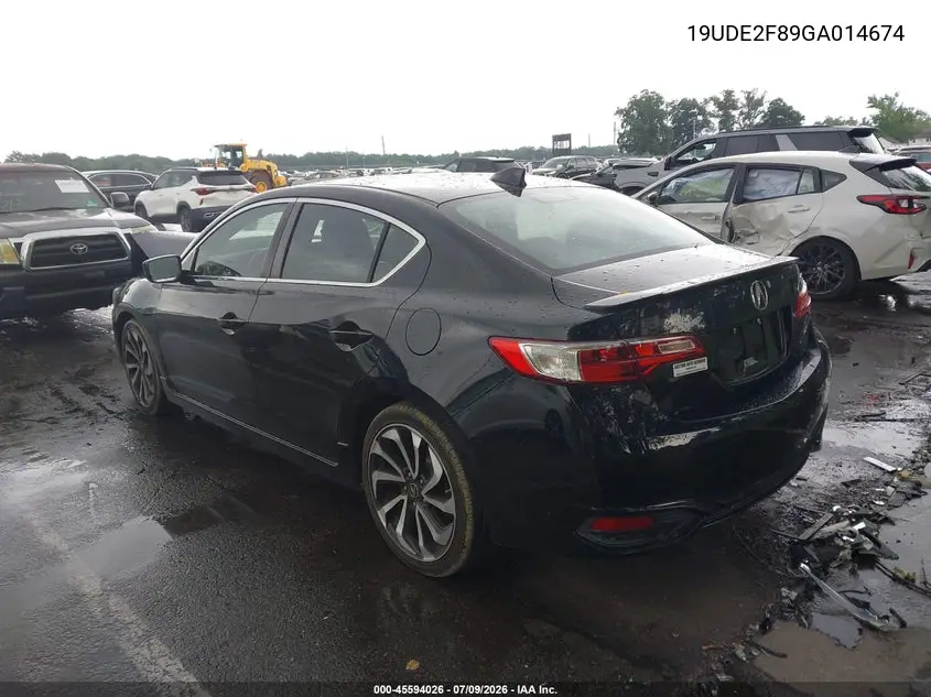 2016 Acura Ilx Premium A-Spec Packages/Technology Plus A-Spec Packages VIN: 19UDE2F89GA014674 Lot: 45594026
