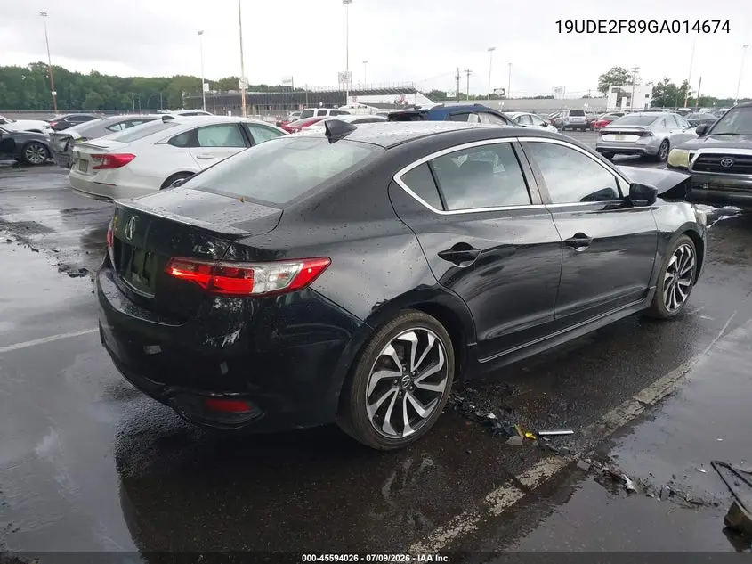 2016 Acura Ilx Premium A-Spec Packages/Technology Plus A-Spec Packages VIN: 19UDE2F89GA014674 Lot: 45594026