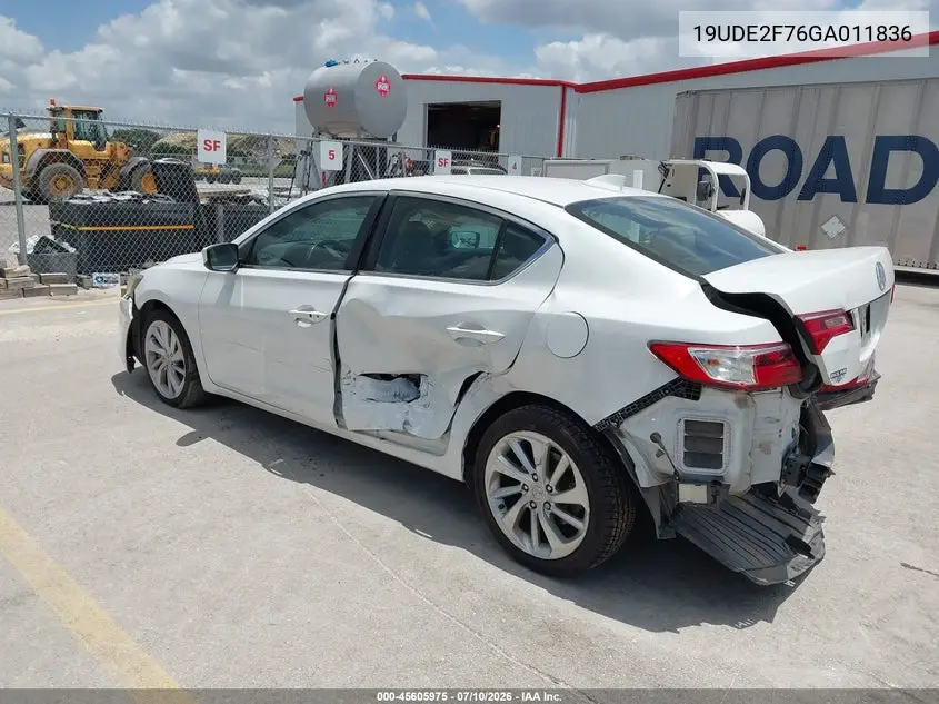 2016 Acura Ilx Premium Package/Technology Plus Package VIN: 19UDE2F76GA011836 Lot: 45605975