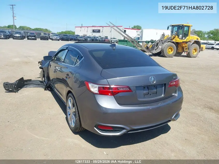 2017 Acura Ilx Premium/Technology Package VIN: 19UDE2F71HA802728 Lot: 12617333
