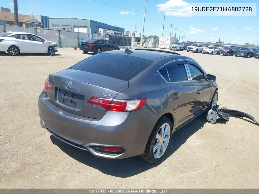 2017 Acura Ilx Premium/Technology Package VIN: 19UDE2F71HA802728 Lot: 12617333