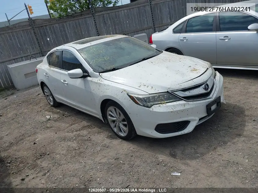 2017 Acura Ilx Premium/Technology Package VIN: 19UDE2F76HA802241 Lot: 12620507