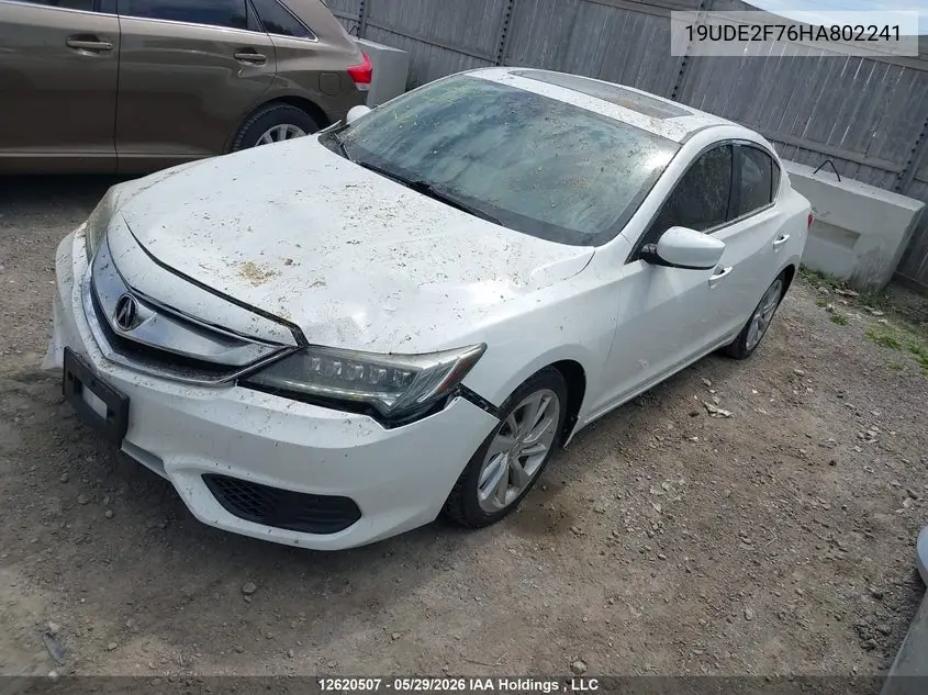 2017 Acura Ilx Premium/Technology Package VIN: 19UDE2F76HA802241 Lot: 12620507