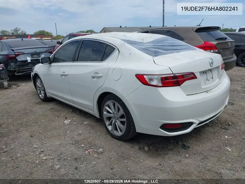 2017 Acura Ilx Premium/Technology Package VIN: 19UDE2F76HA802241 Lot: 12620507
