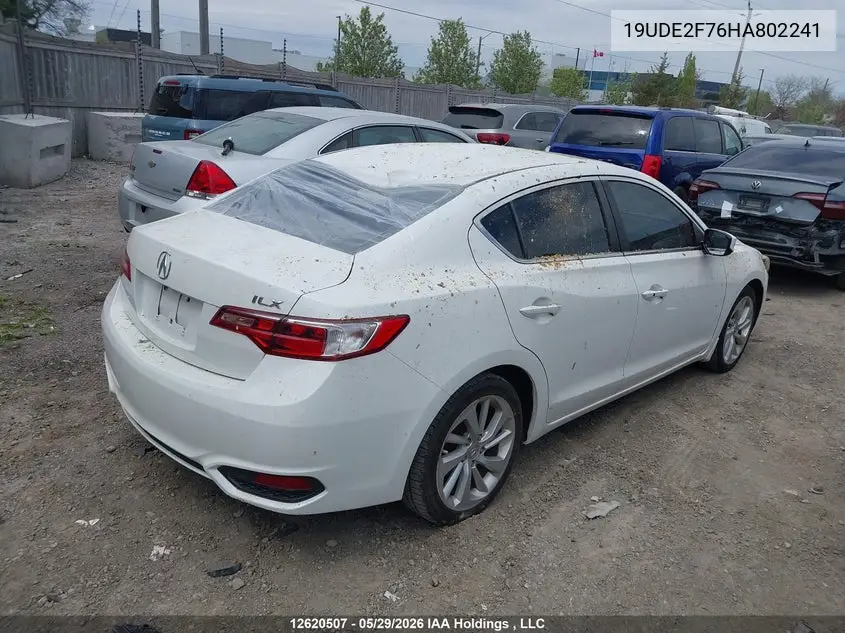 2017 Acura Ilx Premium/Technology Package VIN: 19UDE2F76HA802241 Lot: 12620507