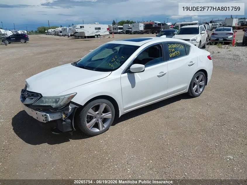 2017 Acura Ilx VIN: 19UDE2F77HA801759 Lot: 20265754