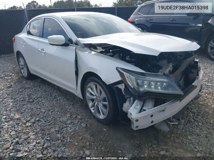 19UDE2F38HA015398 2017 Acura Ilx Acurawatch Plus Package