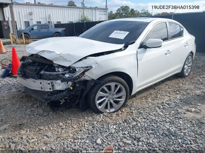 19UDE2F38HA015398 2017 Acura Ilx Acurawatch Plus Package