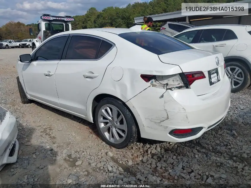 19UDE2F38HA015398 2017 Acura Ilx Acurawatch Plus Package