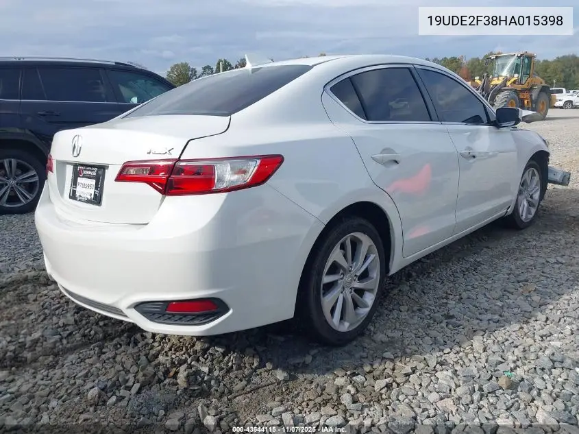 19UDE2F38HA015398 2017 Acura Ilx Acurawatch Plus Package