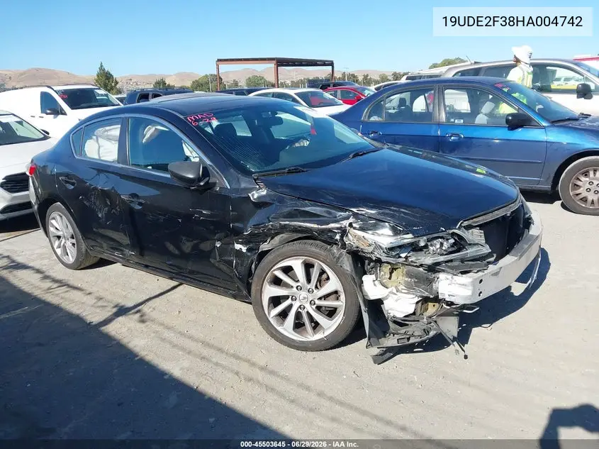 2017 Acura Ilx Acurawatch Plus Package VIN: 19UDE2F38HA004742 Lot: 45503645
