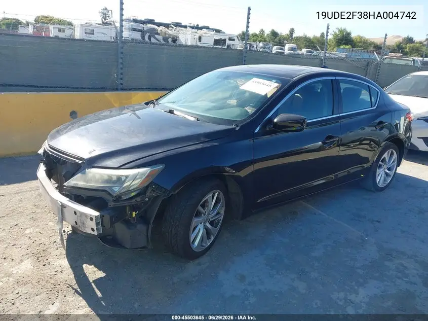 2017 Acura Ilx Acurawatch Plus Package VIN: 19UDE2F38HA004742 Lot: 45503645