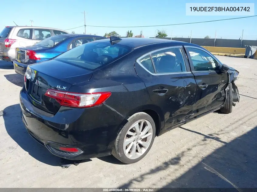 2017 Acura Ilx Acurawatch Plus Package VIN: 19UDE2F38HA004742 Lot: 45503645