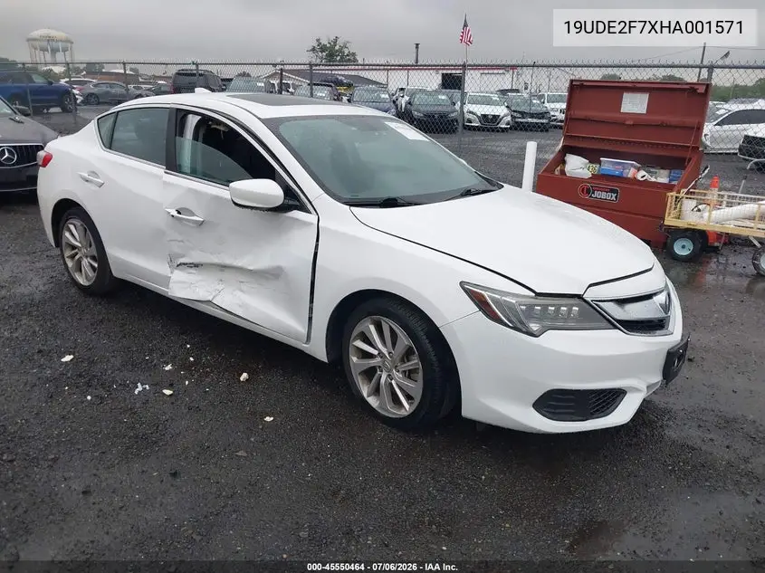 2017 Acura Ilx Premium Package/Technology Plus Package VIN: 19UDE2F7XHA001571 Lot: 45550464