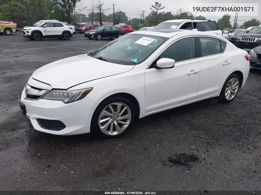 2017 Acura Ilx Premium Package/Technology Plus Package VIN: 19UDE2F7XHA001571 Lot: 45550464