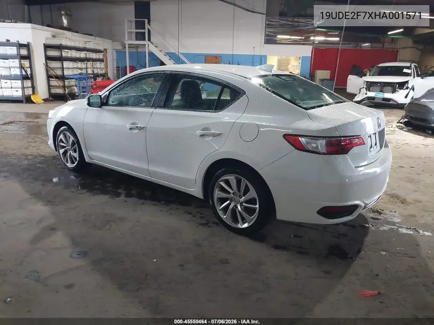2017 Acura Ilx Premium Package/Technology Plus Package VIN: 19UDE2F7XHA001571 Lot: 45550464
