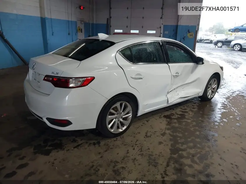 2017 Acura Ilx Premium Package/Technology Plus Package VIN: 19UDE2F7XHA001571 Lot: 45550464