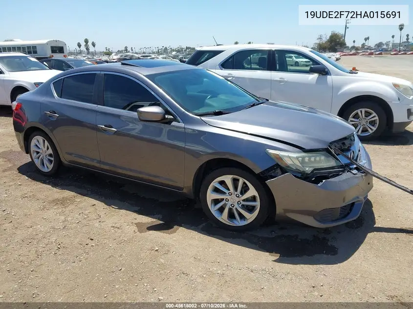 2017 Acura Ilx Premium Package/Technology Plus Package VIN: 19UDE2F72HA015691 Lot: 45616002
