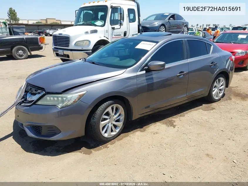 2017 Acura Ilx Premium Package/Technology Plus Package VIN: 19UDE2F72HA015691 Lot: 45616002