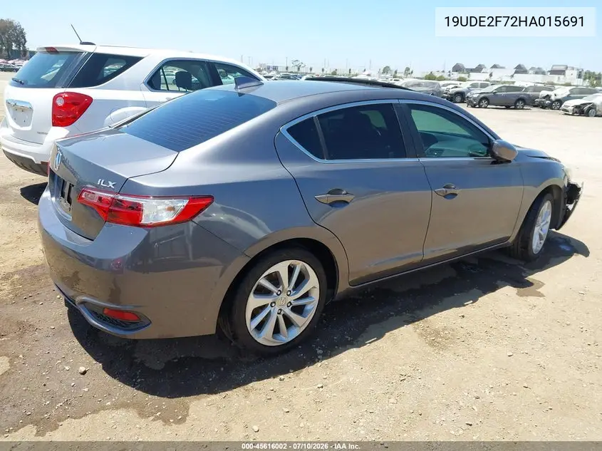 2017 Acura Ilx Premium Package/Technology Plus Package VIN: 19UDE2F72HA015691 Lot: 45616002