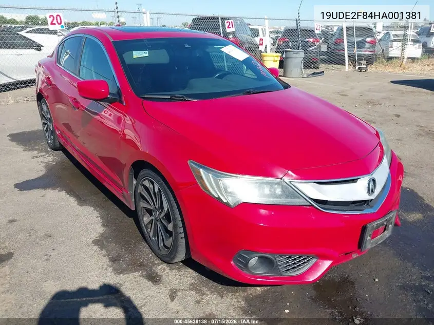 2017 Acura Ilx Premium A-Spec Packages/Technology Plus A-Spec Packages VIN: 19UDE2F84HA001381 Lot: 45638138