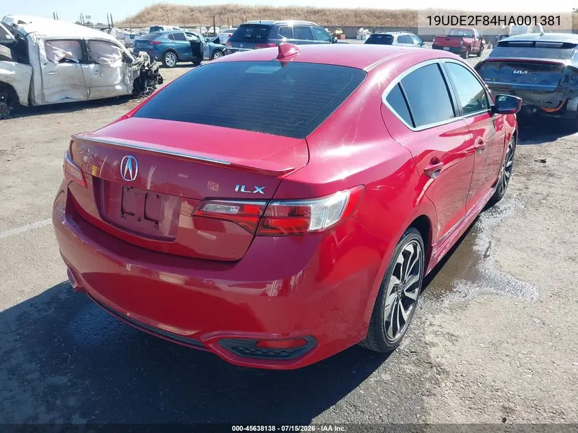 2017 Acura Ilx Premium A-Spec Packages/Technology Plus A-Spec Packages VIN: 19UDE2F84HA001381 Lot: 45638138