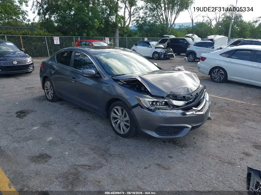 2018 Acura Ilx Acurawatch Plus Package VIN: 19UDE2F31JA005334 Lot: 45299470