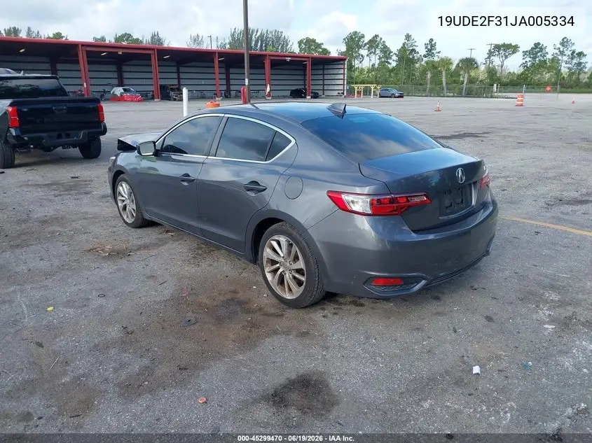 2018 Acura Ilx Acurawatch Plus Package VIN: 19UDE2F31JA005334 Lot: 45299470