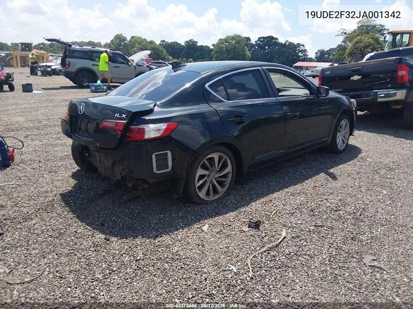 2018 Acura Ilx Acurawatch Plus Package VIN: 19UDE2F32JA001342 Lot: 45370406