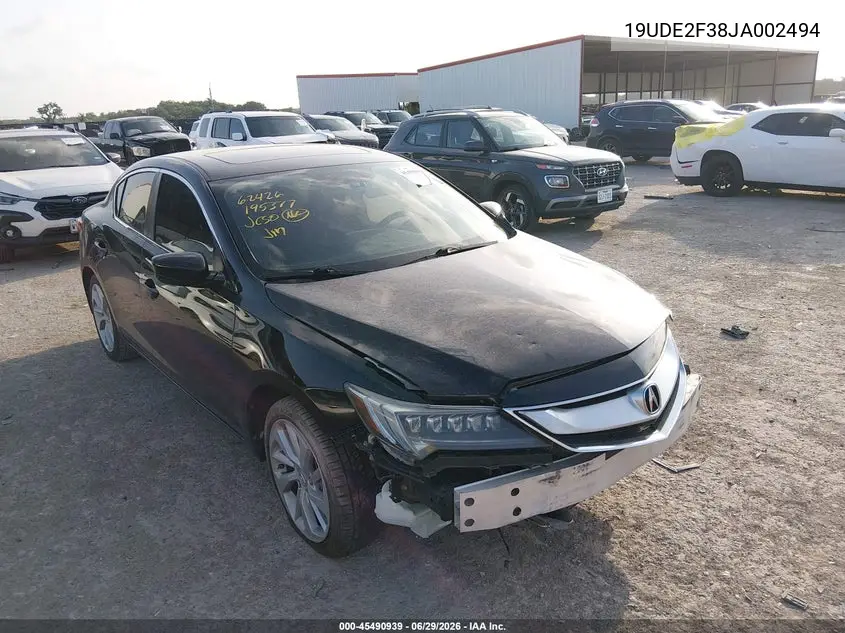 2018 Acura Ilx Acurawatch Plus Package VIN: 19UDE2F38JA002494 Lot: 45490939