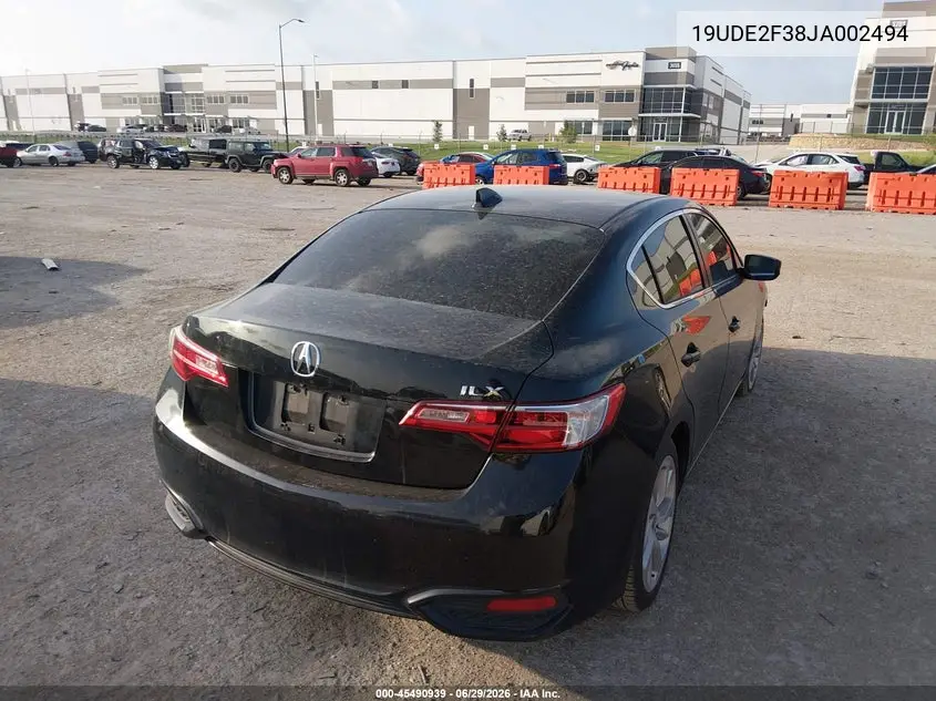 2018 Acura Ilx Acurawatch Plus Package VIN: 19UDE2F38JA002494 Lot: 45490939
