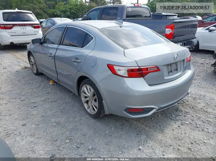 2018 Acura Ilx Acurawatch Plus Package VIN: 19UDE2F38JA000857 Lot: 45562508