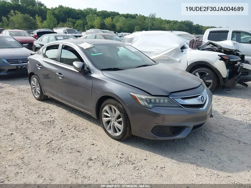 2018 Acura Ilx Acurawatch Plus Package VIN: 19UDE2F30JA004689 Lot: 45591073