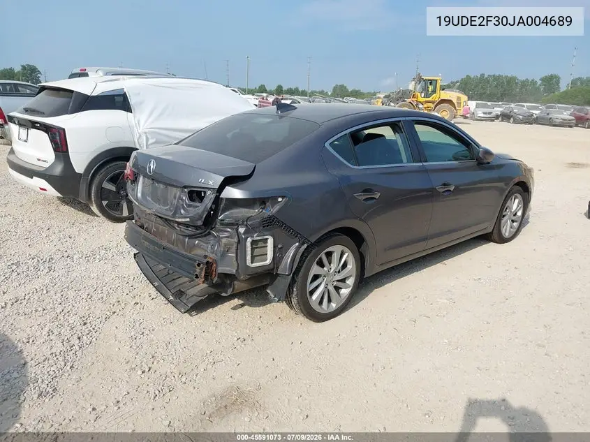 2018 Acura Ilx Acurawatch Plus Package VIN: 19UDE2F30JA004689 Lot: 45591073
