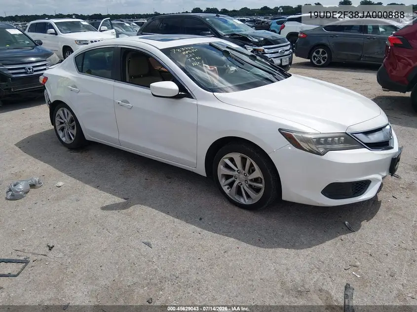 2018 Acura Ilx Acurawatch Plus Package VIN: 19UDE2F38JA000888 Lot: 45629043