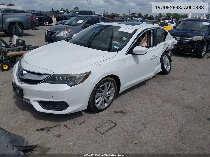 2018 Acura Ilx Acurawatch Plus Package VIN: 19UDE2F38JA000888 Lot: 45629043