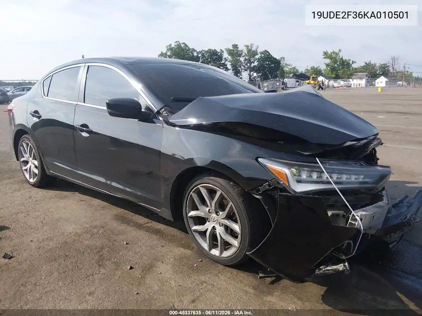 2019 Acura Ilx Standard VIN: 19UDE2F36KA010501 Lot: 45337635