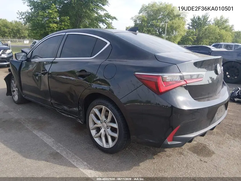 2019 Acura Ilx Standard VIN: 19UDE2F36KA010501 Lot: 45337635