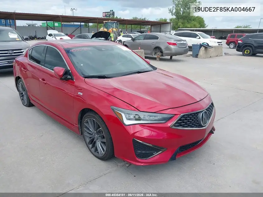 2019 Acura Ilx VIN: 19UDE2F85KA004667 Lot: 45354181