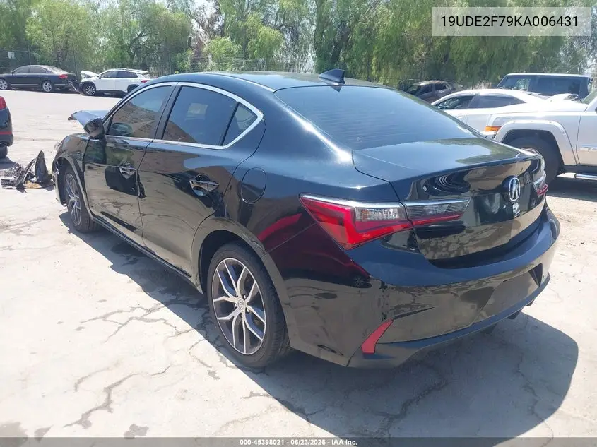 2019 Acura Ilx Premium Package/W/Technology Pkg VIN: 19UDE2F79KA006431 Lot: 45398021
