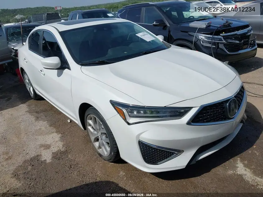 2019 Acura Ilx Standard VIN: 19UDE2F38KA012234 Lot: 45500550