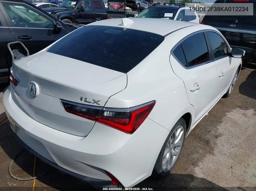2019 Acura Ilx Standard VIN: 19UDE2F38KA012234 Lot: 45500550