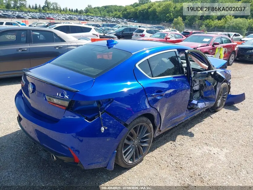 2019 Acura Ilx Premium A-Spec Packages/Technology A-Spec Packages VIN: 19UDE2F86KA002037 Lot: 45548023