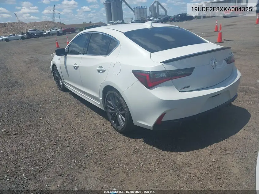 2019 Acura Ilx Premium A-Spec Packages/Technology A-Spec Packages VIN: 19UDE2F8XKA004325 Lot: 45564156