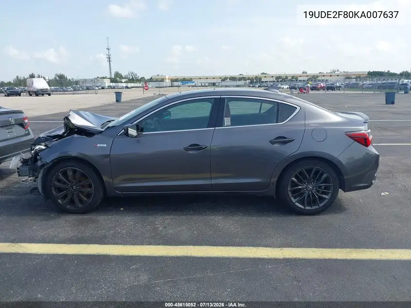 2019 Acura Ilx Premium A-Spec Packages/Technology A-Spec Packages VIN: 19UDE2F80KA007637 Lot: 45615052