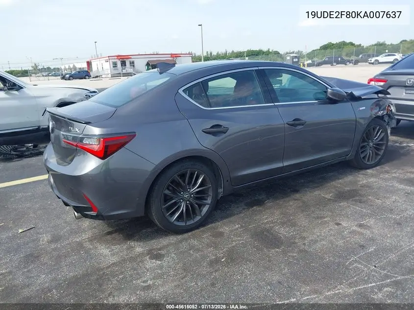 2019 Acura Ilx Premium A-Spec Packages/Technology A-Spec Packages VIN: 19UDE2F80KA007637 Lot: 45615052