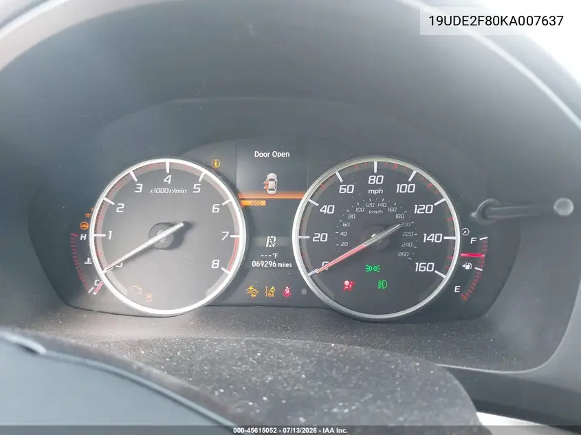 2019 Acura Ilx Premium A-Spec Packages/Technology A-Spec Packages VIN: 19UDE2F80KA007637 Lot: 45615052