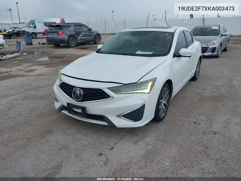 2019 Acura Ilx Premium Package/Technology Package VIN: 19UDE2F7XKA003473 Lot: 45646623